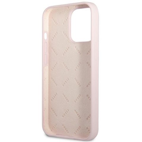 Guess Silicone Triangle Logo - Etui iPhone 13 Pro Max (liliowy) Guess Silicone Triangle Logo - Etui iPhone 13 Pro Max (liliowy)