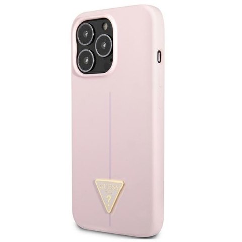 Guess Silicone Triangle Logo - Etui iPhone 13 Pro Max (liliowy) Guess Silicone Triangle Logo - Etui iPhone 13 Pro Max (liliowy)