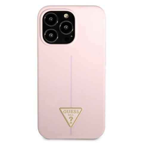 Guess Silicone Triangle Logo - Etui iPhone 13 Pro Max (liliowy) Guess Silicone Triangle Logo - Etui iPhone 13 Pro Max (liliowy)