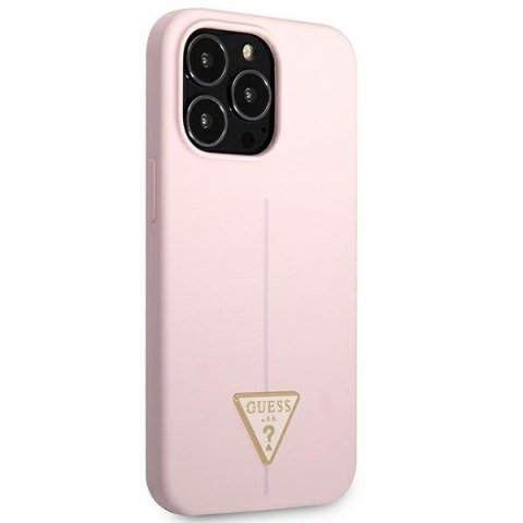 Guess Silicone Triangle Logo - Etui iPhone 13 Pro Max (liliowy) Guess Silicone Triangle Logo - Etui iPhone 13 Pro Max (liliowy)