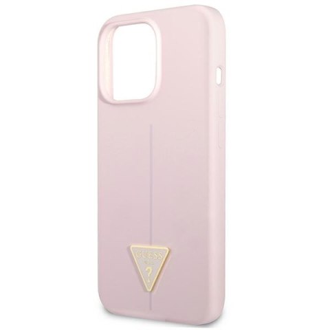 Guess Silicone Triangle Logo - Etui iPhone 13 Pro Max (liliowy) Guess Silicone Triangle Logo - Etui iPhone 13 Pro Max (liliowy)