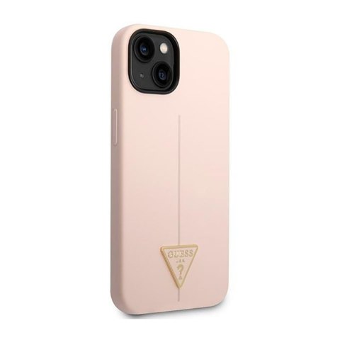 Guess Silicone Triangle Logo - Etui iPhone 14 (różowy) Guess Silicone Triangle Logo - Etui iPhone 14 (różowy)