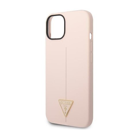 Guess Silicone Triangle Logo - Etui iPhone 14 (różowy) Guess Silicone Triangle Logo - Etui iPhone 14 (różowy)