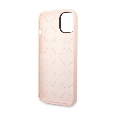 Guess Silicone Triangle Logo - Etui iPhone 14 (różowy) Guess Silicone Triangle Logo - Etui iPhone 14 (różowy)