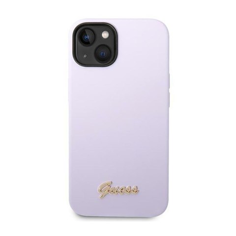 Guess Silicone Vintage - Etui iPhone 14 (fioletowy) Guess Silicone Vintage - Etui iPhone 14 (fioletowy)