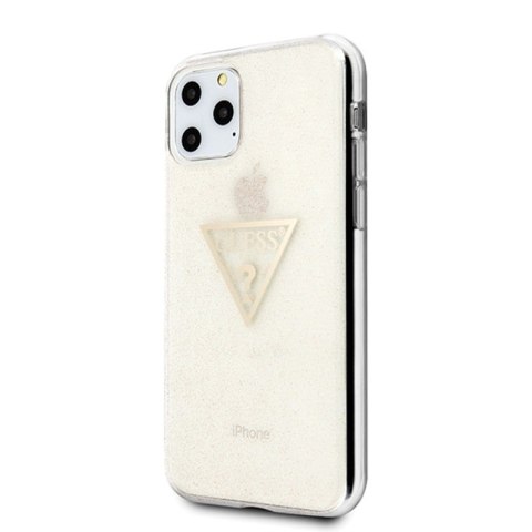 Guess Solid Glitter Triangle - Etui iPhone 11 Pro (Gold) Guess Solid Glitter Triangle - Etui iPhone 11 Pro (Gold)