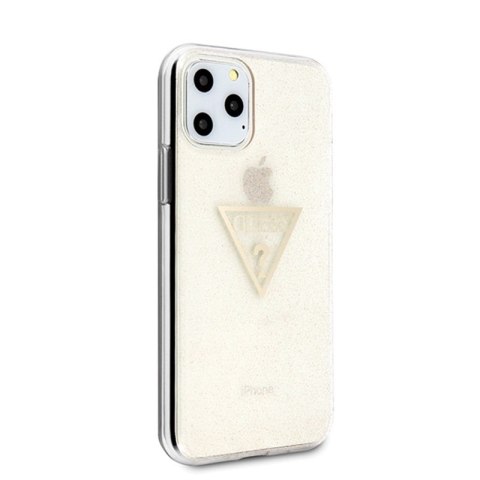 Guess Solid Glitter Triangle - Etui iPhone 11 Pro (Gold) Guess Solid Glitter Triangle - Etui iPhone 11 Pro (Gold)