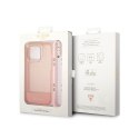 Guess Translucent Pearl Strap - Etui iPhone 14 Pro Max (różowy)