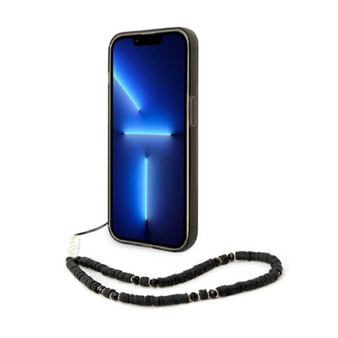 Guess Translucent Pearl Strap - Etui iPhone 14 Pro (czarny) Guess Translucent Pearl Strap - Etui iPhone 14 Pro (czarny)