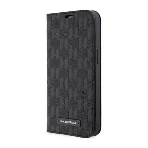 Karl Lagerfeld Booktype Saffiano Monogram - Etui iPhone 14 Pro (Czarny) Karl Lagerfeld Booktype Saffiano Monogram - Etui iPhone 14 Pro (Czarny)