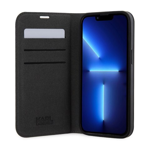 Karl Lagerfeld Booktype Saffiano Monogram - Etui iPhone 14 Pro (Czarny) Karl Lagerfeld Booktype Saffiano Monogram - Etui iPhone 14 Pro (Czarny)