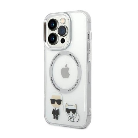 Karl Lagerfeld Karl & Choupette Aluminium MagSafe - Etui iPhone 14 Pro Max (przezroczysty) Karl Lagerfeld Karl & Choupette Aluminium MagSafe - Etui iPhone 14 Pro Max (przezroczysty)