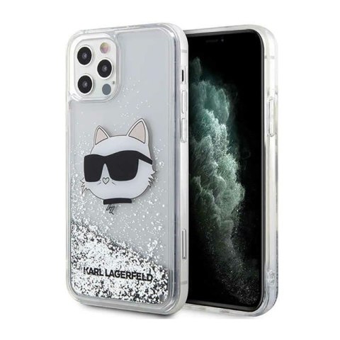 Karl Lagerfeld Liquid Glitter NFT Choupette Head - Etui iPhone 12 / iPhone 12 Pro (srebrny) Karl Lagerfeld Liquid Glitter NFT Choupette Head - Etui iPhone 12 / iPhone 12 Pro (srebrny)