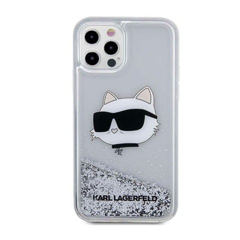 Karl Lagerfeld Liquid Glitter NFT Choupette Head - Etui iPhone 12 / iPhone 12 Pro (srebrny) Karl Lagerfeld Liquid Glitter NFT Choupette Head - Etui iPhone 12 / iPhone 12 Pro (srebrny)