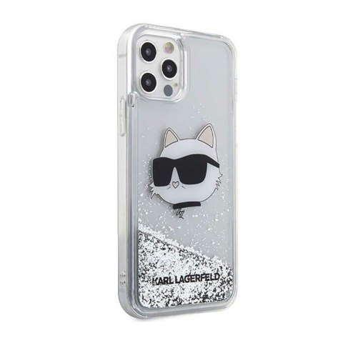 Karl Lagerfeld Liquid Glitter NFT Choupette Head - Etui iPhone 12 / iPhone 12 Pro (srebrny) Karl Lagerfeld Liquid Glitter NFT Choupette Head - Etui iPhone 12 / iPhone 12 Pro (srebrny)