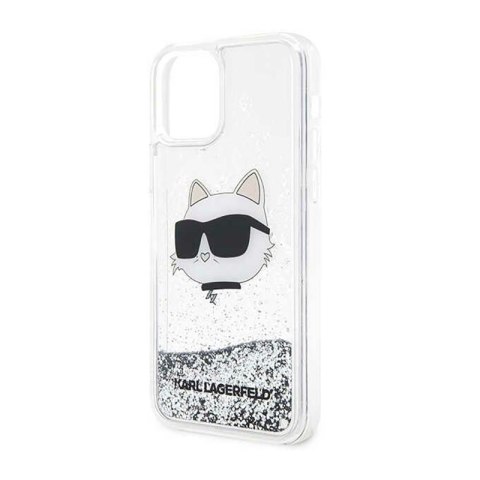 Karl Lagerfeld Liquid Glitter NFT Choupette Head - Etui iPhone 12 / iPhone 12 Pro (srebrny) Karl Lagerfeld Liquid Glitter NFT Choupette Head - Etui iPhone 12 / iPhone 12 Pro (srebrny)