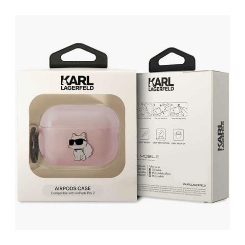 Karl Lagerfeld NFT Ikonik Choupette Head - Etui AirPods Pro 2 (różowy) Karl Lagerfeld NFT Ikonik Choupette Head - Etui AirPods Pro 2 (różowy)
