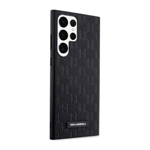 Karl Lagerfeld Saffiano Monogram Metal Logo - Etui Samsung Galaxy S23 Ultra (czarny) Karl Lagerfeld Saffiano Monogram Metal Logo - Etui Samsung Galaxy S23 Ultra (czarny)