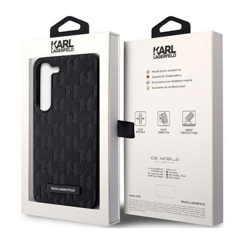 Karl Lagerfeld Saffiano Monogram Metal Logo - Etui Samsung Galaxy S23 (czarny) Karl Lagerfeld Saffiano Monogram Metal Logo - Etui Samsung Galaxy S23 (czarny)