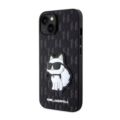 Karl Lagerfeld Saffiano Monogram NFT Choupette - Etui iPhone 14 Plus (Czarny) Karl Lagerfeld Saffiano Monogram NFT Choupette - Etui iPhone 14 Plus (Czarny)