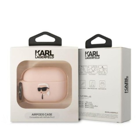 Karl Lagerfeld Silicone NFT Karl Head 3D - Etui AirPods Pro 2 (różowy) Karl Lagerfeld Silicone NFT Karl Head 3D - Etui AirPods Pro 2 (różowy)