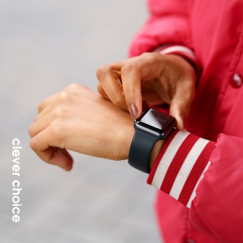 Crong Liquid - Pasek do Apple Watch 44/45/46/49 mm (czarny) Crong Liquid - Pasek do Apple Watch 44/45/46/49 mm (czarny)