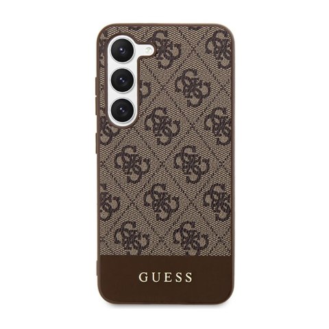 Guess 4G Bottom Stripe Metal Logo Collection - Etui Samsung Galaxy S23+ (brązowy) Guess 4G Bottom Stripe Metal Logo Collection - Etui Samsung Galaxy S23+ (brązowy)