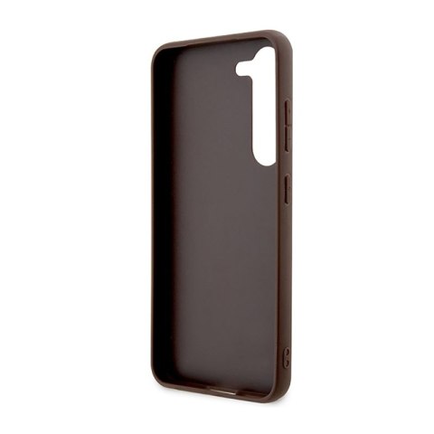 Guess 4G Bottom Stripe Metal Logo Collection - Etui Samsung Galaxy S23+ (brązowy) Guess 4G Bottom Stripe Metal Logo Collection - Etui Samsung Galaxy S23+ (brązowy)
