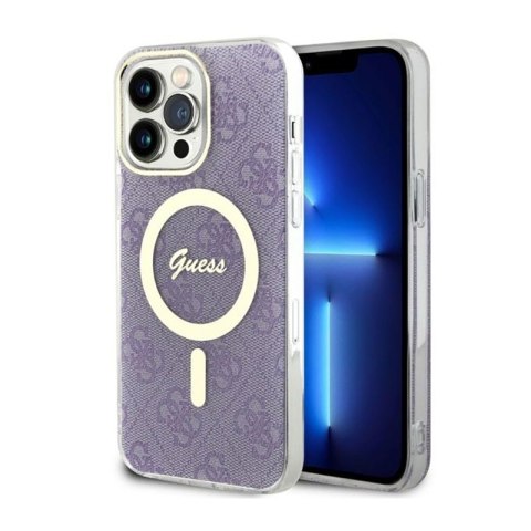 Guess 4G MagSafe - Etui iPhone 14 Pro Max (Purpurowy) Guess 4G MagSafe - Etui iPhone 14 Pro Max (Purpurowy)