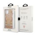 Guess Flower Cord - Etui ze smyczką iPhone 13 mini (Gold)