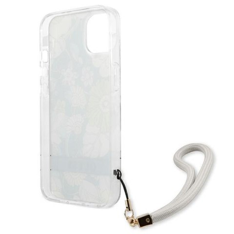 Guess Flower Cord - Etui ze smyczką iPhone 13 mini (Green) Guess Flower Cord - Etui ze smyczką iPhone 13 mini (Green)