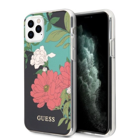 Guess Flower Shiny Collection N1 - Etui iPhone 11 Pro Max (Black) Guess Flower Shiny Collection N1 - Etui iPhone 11 Pro Max (Black)
