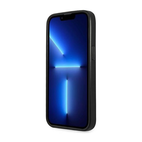 Guess Saffiano Triangle Logo Case - Etui iPhone 14 Pro (czarny) Guess Saffiano Triangle Logo Case - Etui iPhone 14 Pro (czarny)