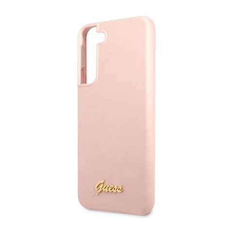 Guess Silicone Script Metal Logo - Etui Samsung Galaxy S23 (różowy) Guess Silicone Script Metal Logo - Etui Samsung Galaxy S23 (różowy)