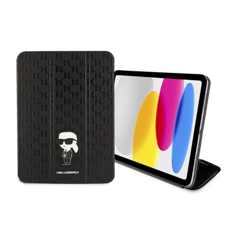 Karl Lagerfeld Folio Magnet Allover Saffiano Monogram NFT Ikonik - Etui iPad 10.9" (2022) (Czarny) Karl Lagerfeld Folio Magnet Allover Saffiano Monogram NFT Ikonik - Etui iPad 10.9" (2022) (Czarny)