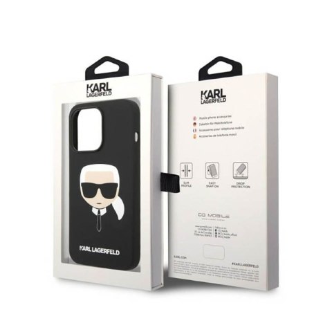 Karl Lagerfeld Silicone Ikonik Karl`s Head MagSafe - Etui iPhone 14 Pro (czarny) Karl Lagerfeld Silicone Ikonik Karl`s Head MagSafe - Etui iPhone 14 Pro (czarny)