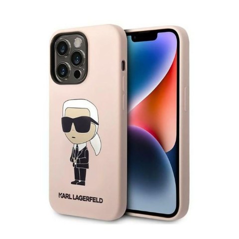 Karl Lagerfeld Silicone NFT Ikonik - Etui iPhone 14 Pro (różowy) Karl Lagerfeld Silicone NFT Ikonik - Etui iPhone 14 Pro (różowy)