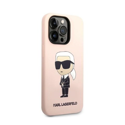 Karl Lagerfeld Silicone NFT Ikonik - Etui iPhone 14 Pro (różowy) Karl Lagerfeld Silicone NFT Ikonik - Etui iPhone 14 Pro (różowy)