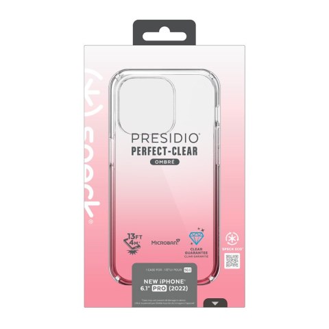 Speck Presidio Perfect-Clear + Ombre - Etui iPhone 14 Pro z powłoką MICROBAN (Clear / Vintage Rose Fade) Speck Presidio Perfect-Clear + Ombre - Etui iPhone 14 Pro z powłoką MICROBAN (Clear / Vintage Rose Fade)
