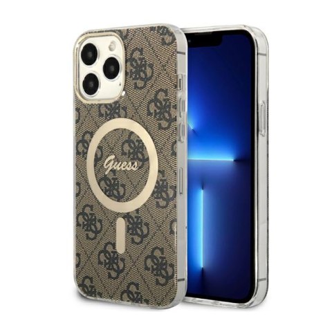 Guess 4G MagSafe - Etui iPhone 13 Pro Max (Brązowy) Guess 4G MagSafe - Etui iPhone 13 Pro Max (Brązowy)