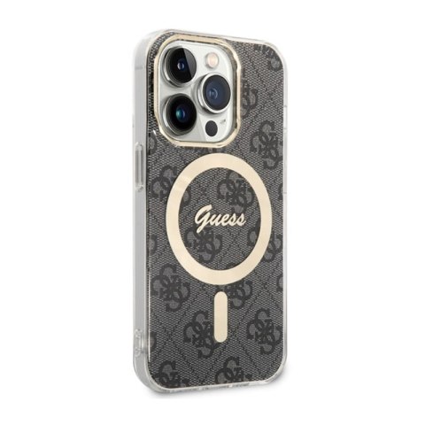 Guess 4G MagSafe - Etui iPhone 14 Pro (Czarny) Guess 4G MagSafe - Etui iPhone 14 Pro (Czarny)