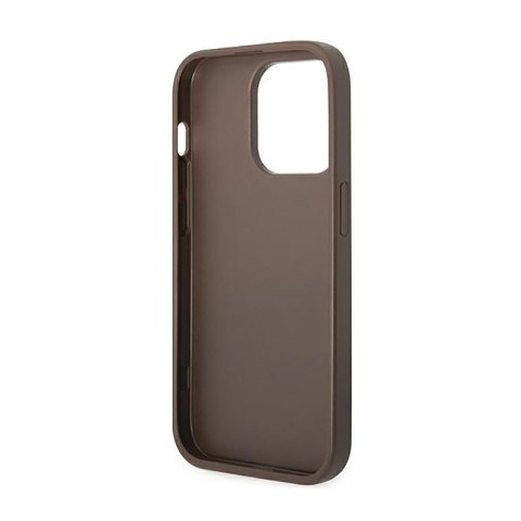 Guess 4G Metal Gold Logo - Etui iPhone 14 Pro Max (brązowy) Guess 4G Metal Gold Logo - Etui iPhone 14 Pro Max (brązowy)