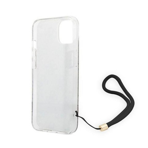 Guess 4G Print Cord - Etui ze smyczką iPhone 14 Plus (brązowy) Guess 4G Print Cord - Etui ze smyczką iPhone 14 Plus (brązowy)