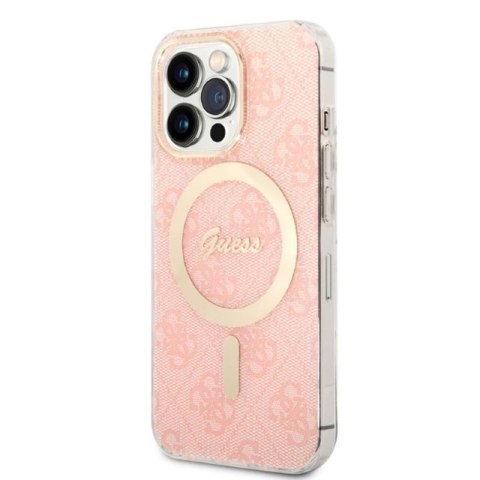 Guess Bundle Pack MagSafe 4G - Zestaw etui + ładowarka MagSafe iPhone 13 Pro (różowy/złoty) Guess Bundle Pack MagSafe 4G - Zestaw etui + ładowarka MagSafe iPhone 13 Pro (różowy/złoty)