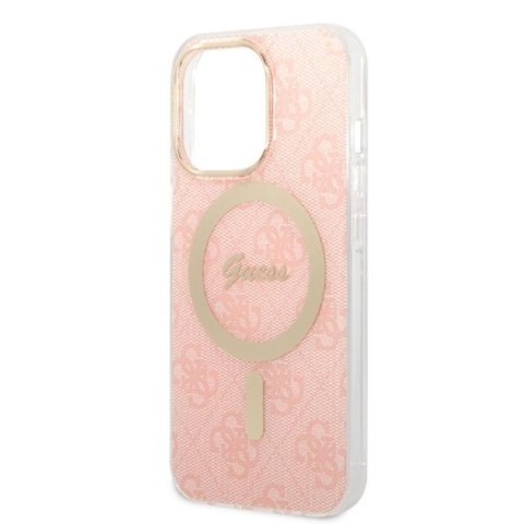 Guess Bundle Pack MagSafe 4G - Zestaw etui + ładowarka MagSafe iPhone 13 Pro (różowy/złoty) Guess Bundle Pack MagSafe 4G - Zestaw etui + ładowarka MagSafe iPhone 13 Pro (różowy/złoty)