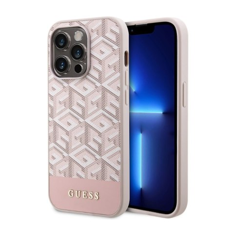 Guess GCube Stripes MagSafe - Etui iPhone 14 Pro (Różowy) Guess GCube Stripes MagSafe - Etui iPhone 14 Pro (Różowy)