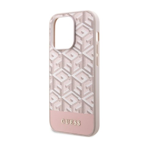 Guess GCube Stripes MagSafe - Etui iPhone 14 Pro (Różowy) Guess GCube Stripes MagSafe - Etui iPhone 14 Pro (Różowy)