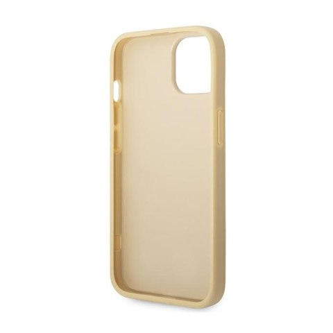 Guess Glitter Flakes Metal Logo Case - Etui iPhone 14 (złoty) Guess Glitter Flakes Metal Logo Case - Etui iPhone 14 (złoty)