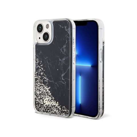 Guess Liquid Glitter Marble - Etui iPhone 14 (Czarny) Guess Liquid Glitter Marble - Etui iPhone 14 (Czarny)