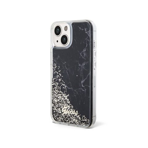 Guess Liquid Glitter Marble - Etui iPhone 14 (Czarny) Guess Liquid Glitter Marble - Etui iPhone 14 (Czarny)
